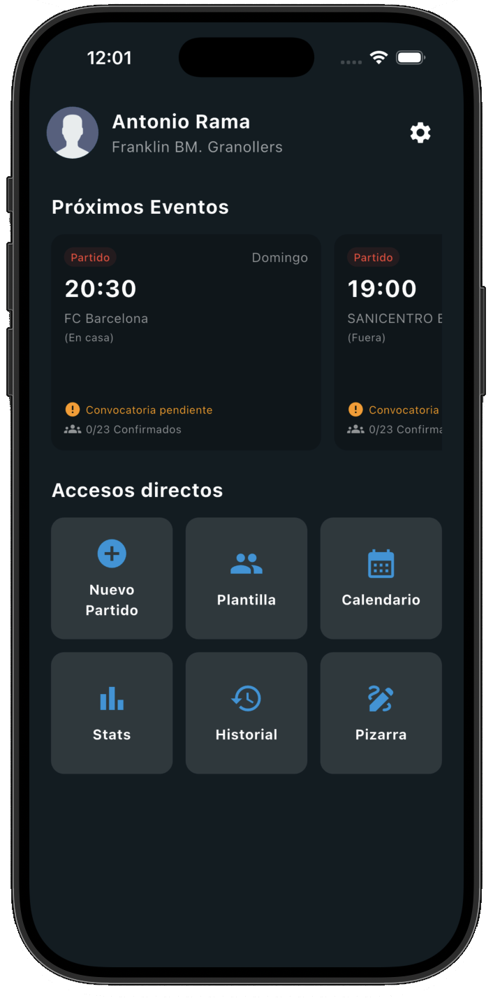 Advanced Metrics Home Screen